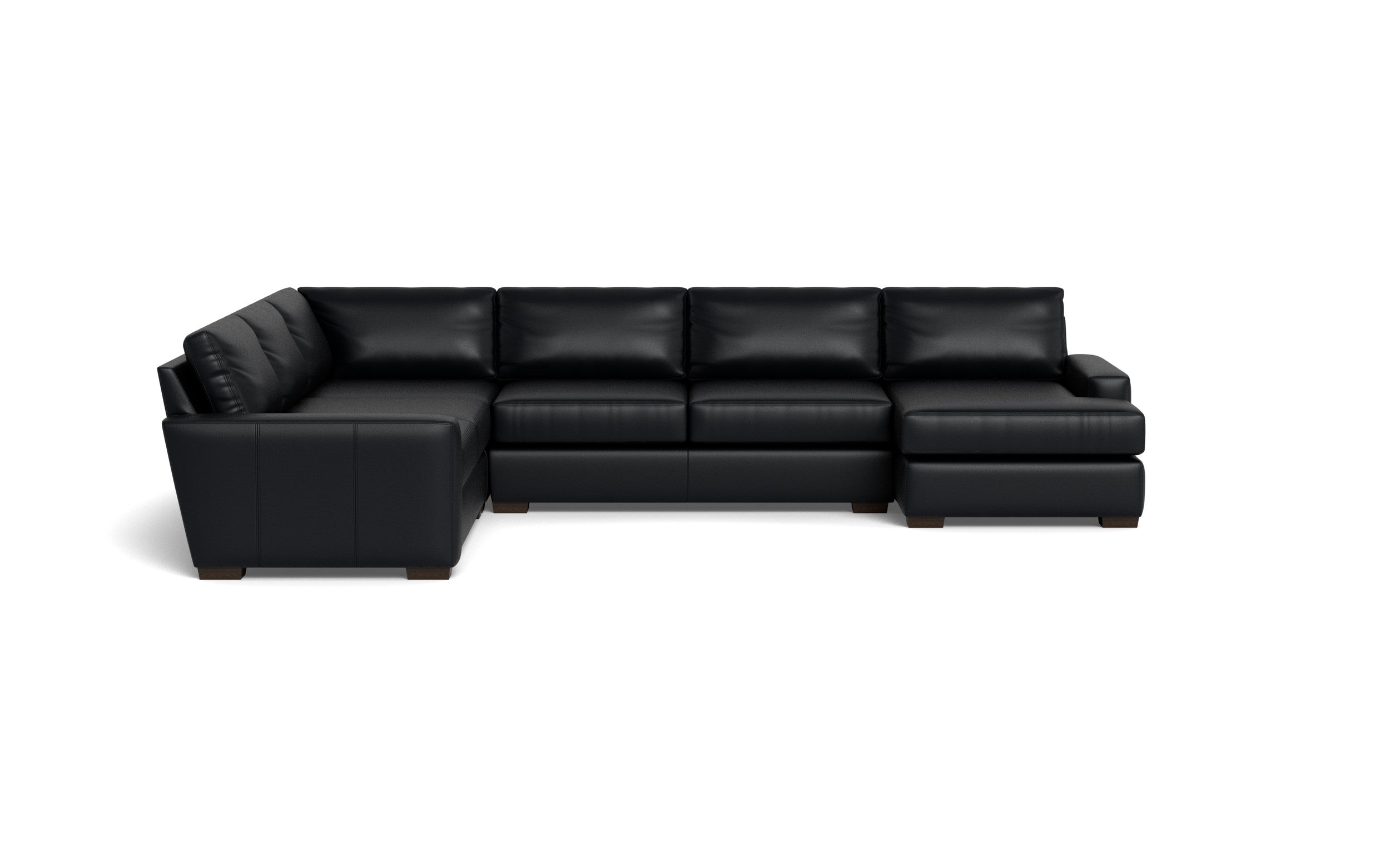 King Kai Leather Corner Sectional With Right Chaise
