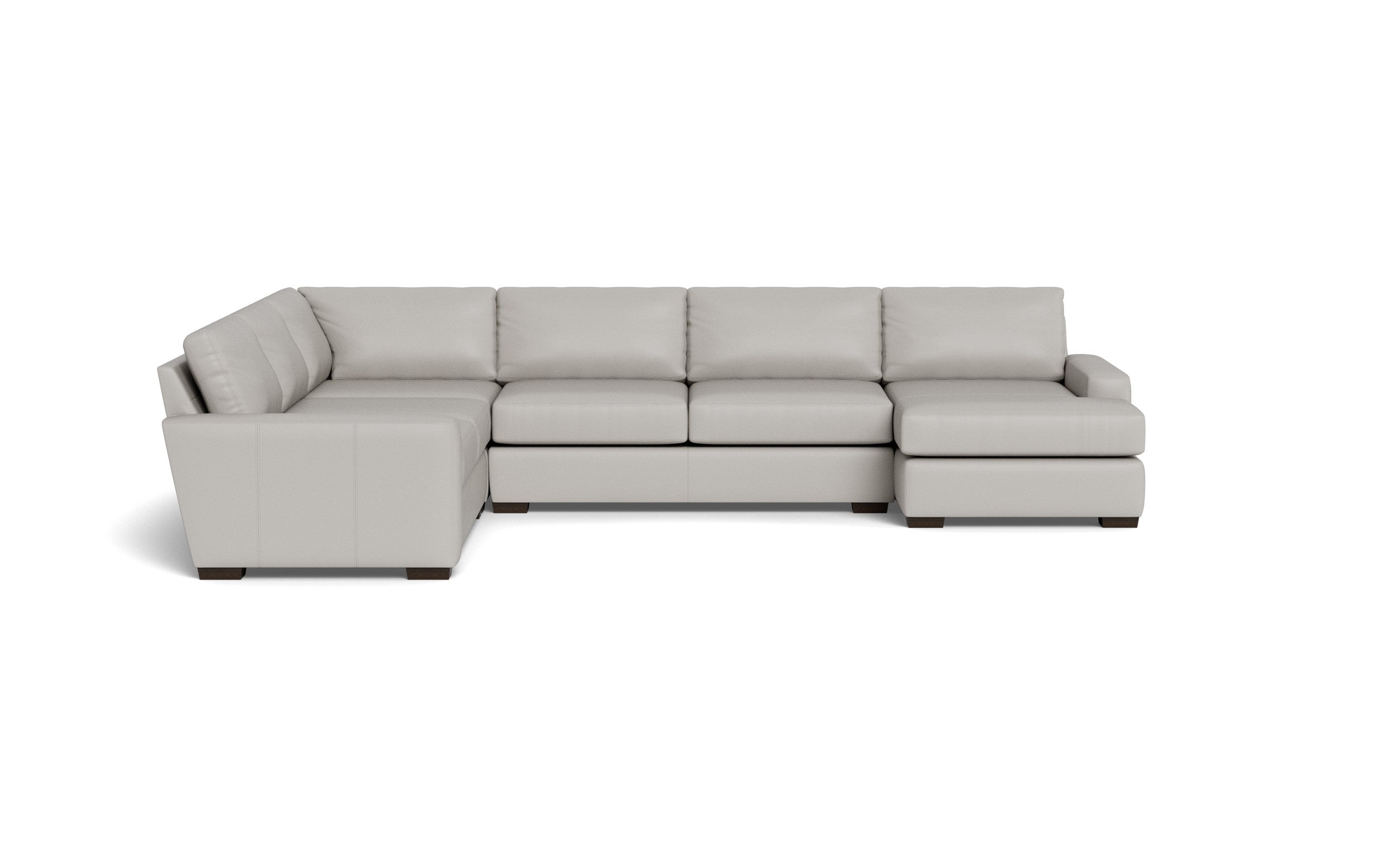 King Kai Leather Corner Sectional With Right Chaise