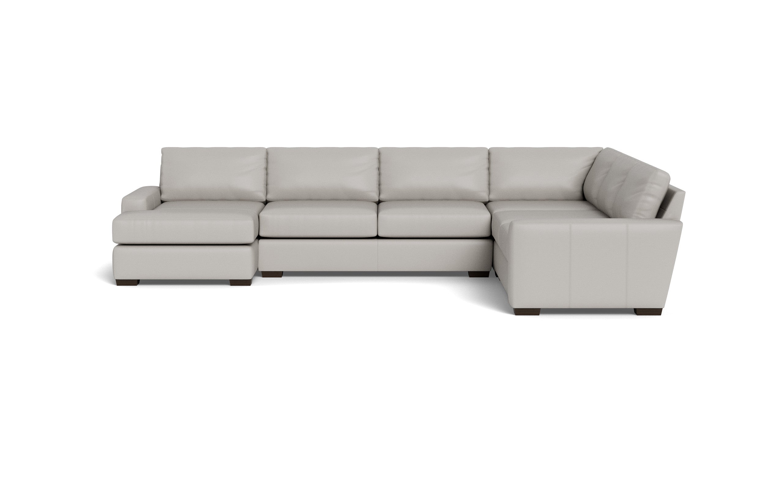King Kai  Leather Corner Sectional With Left Chaise
