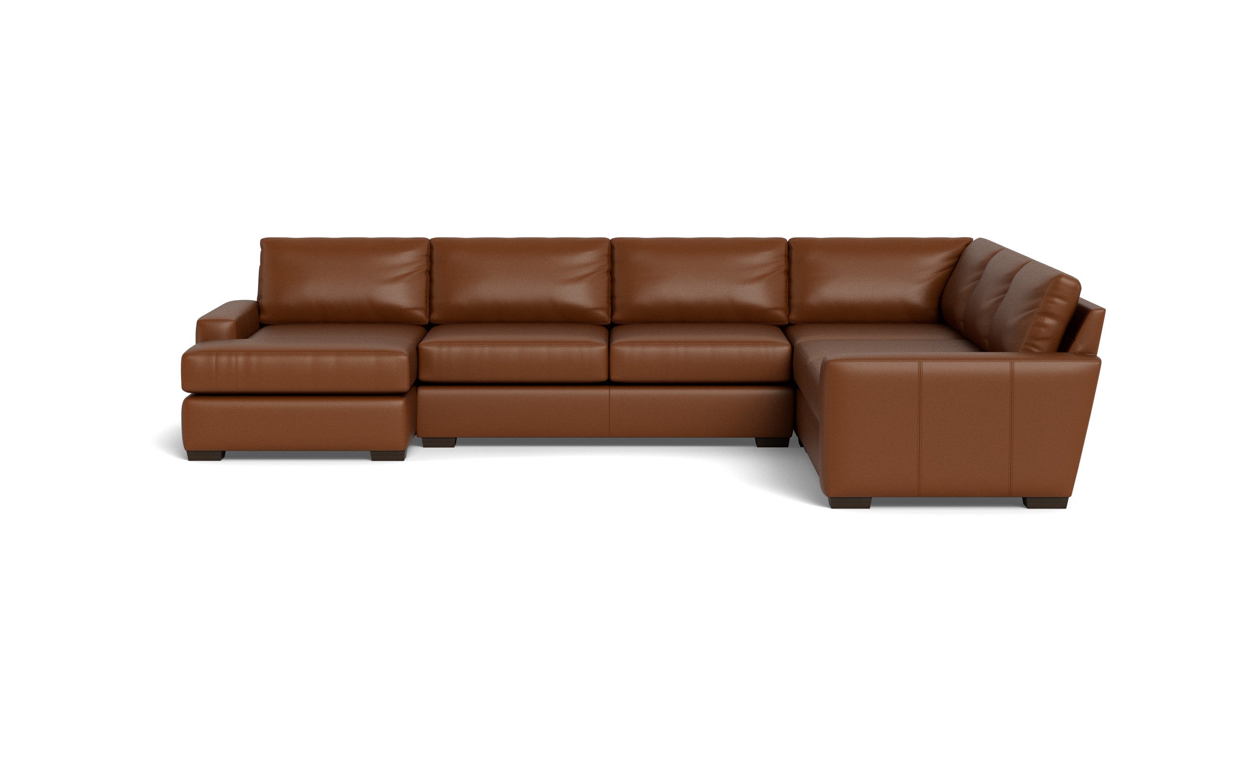 King Kai  Leather Corner Sectional With Left Chaise