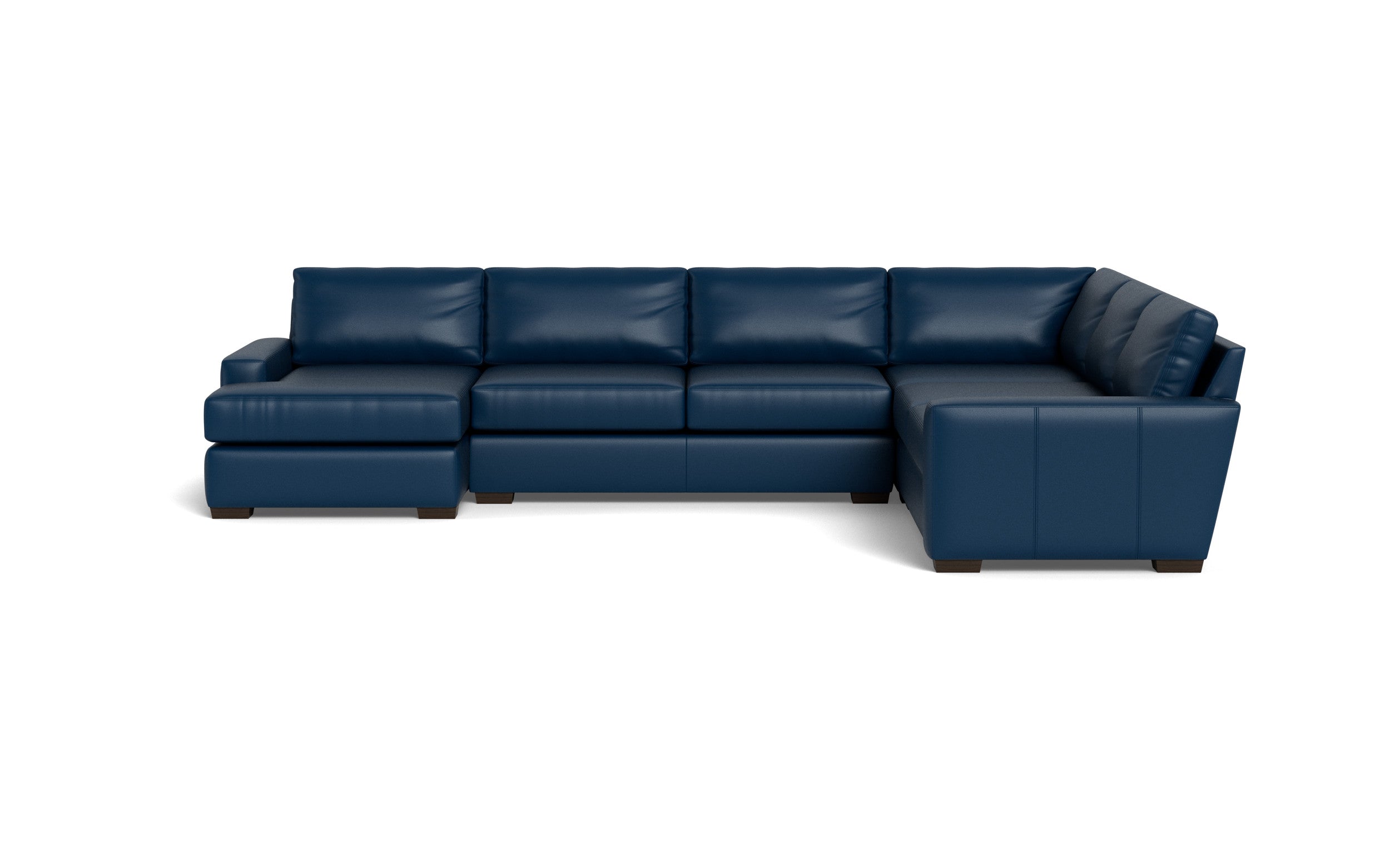 King Kai  Leather Corner Sectional With Left Chaise