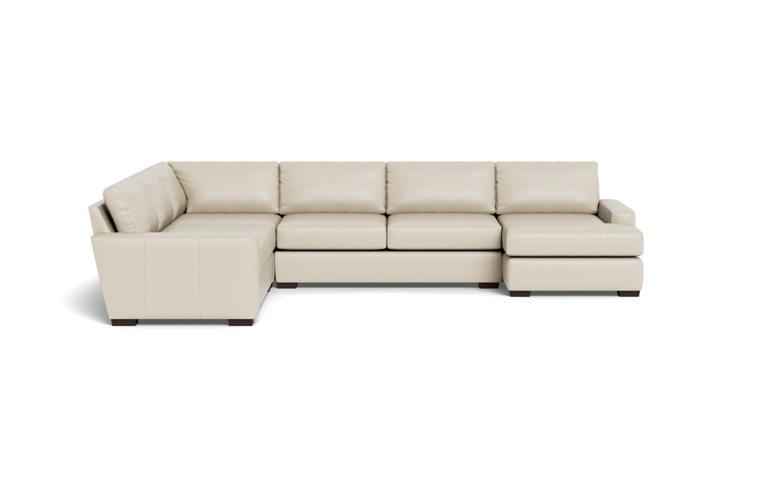 King Kai Leather Corner Sectional With Right Chaise