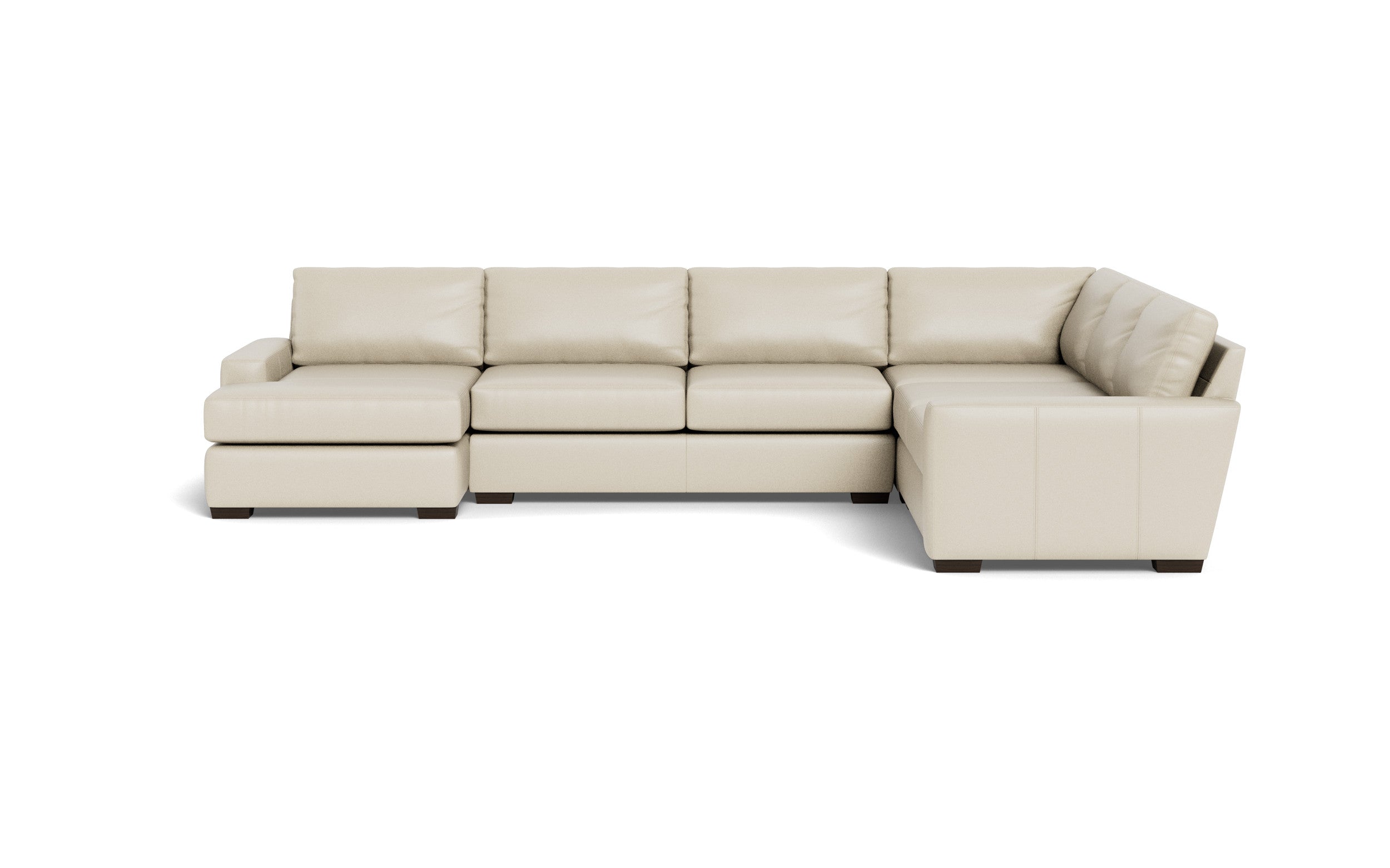 King Kai  Leather Corner Sectional With Left Chaise
