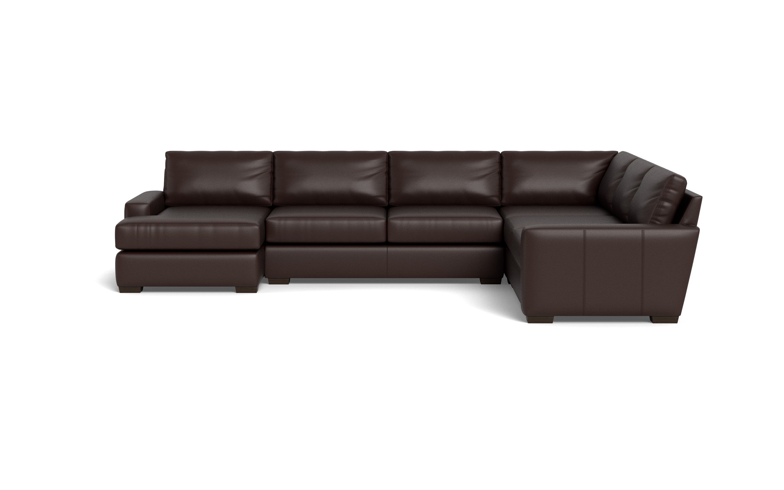 King Kai  Leather Corner Sectional With Left Chaise