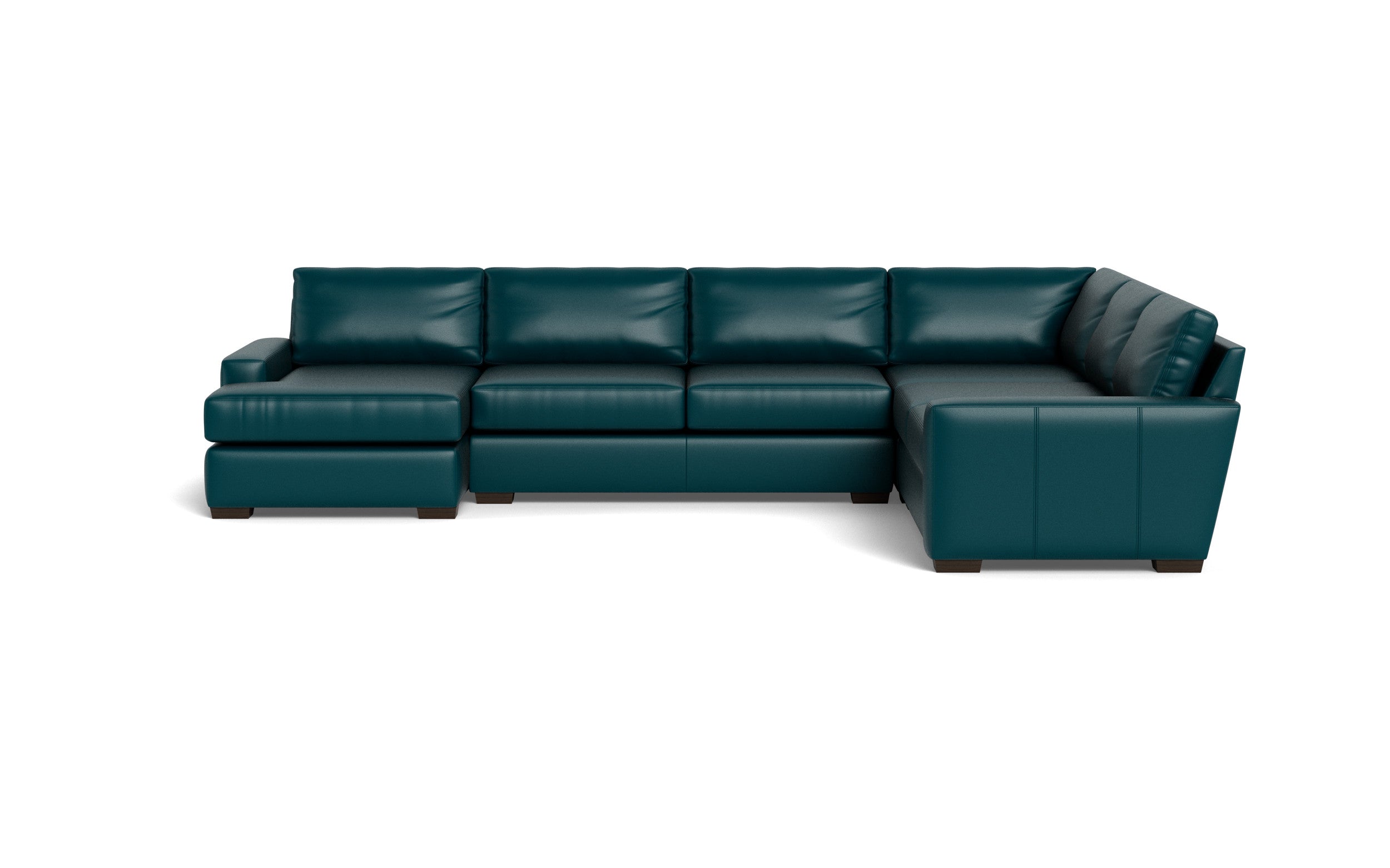 King Kai  Leather Corner Sectional With Left Chaise