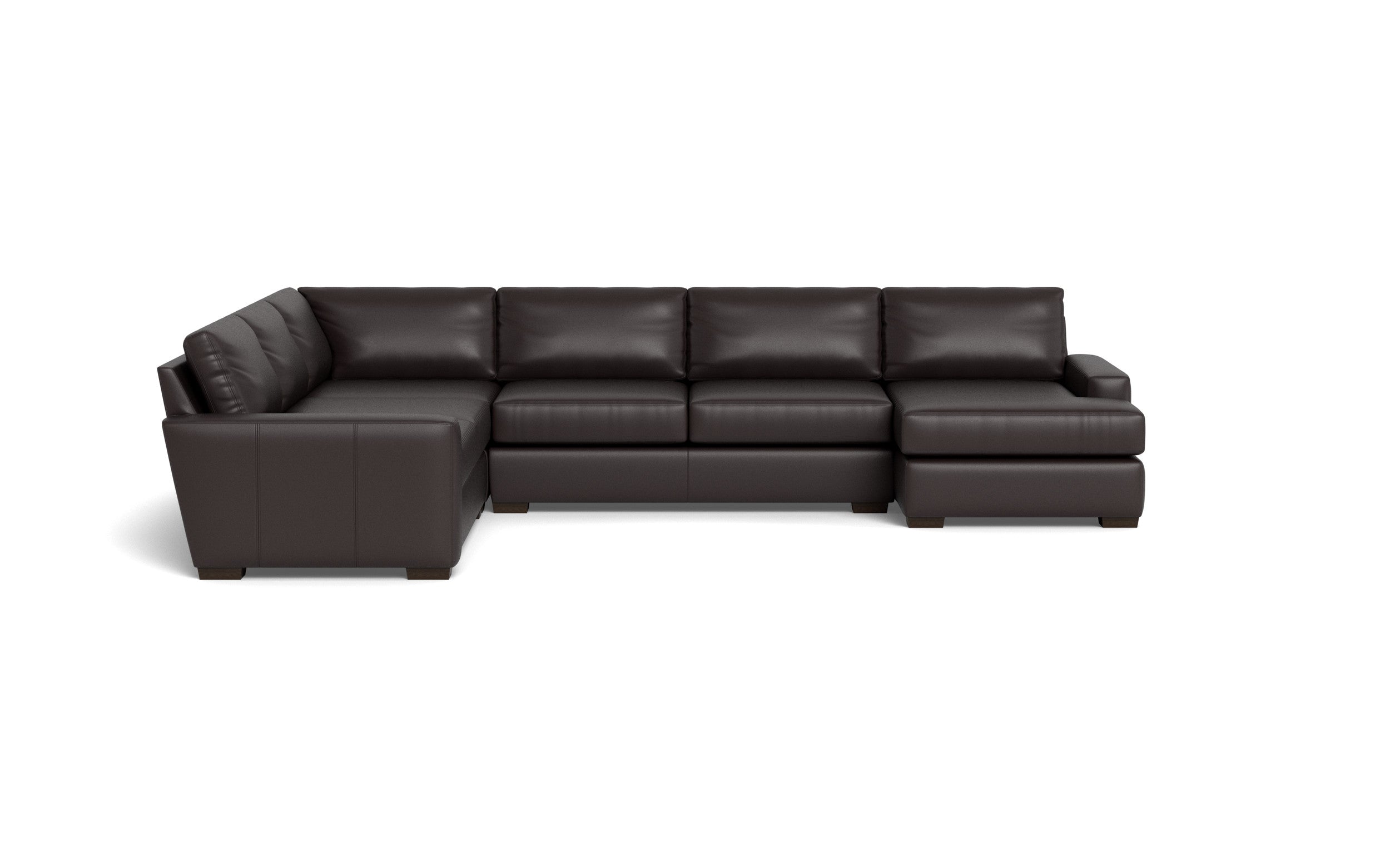 King Kai Leather Corner Sectional With Right Chaise