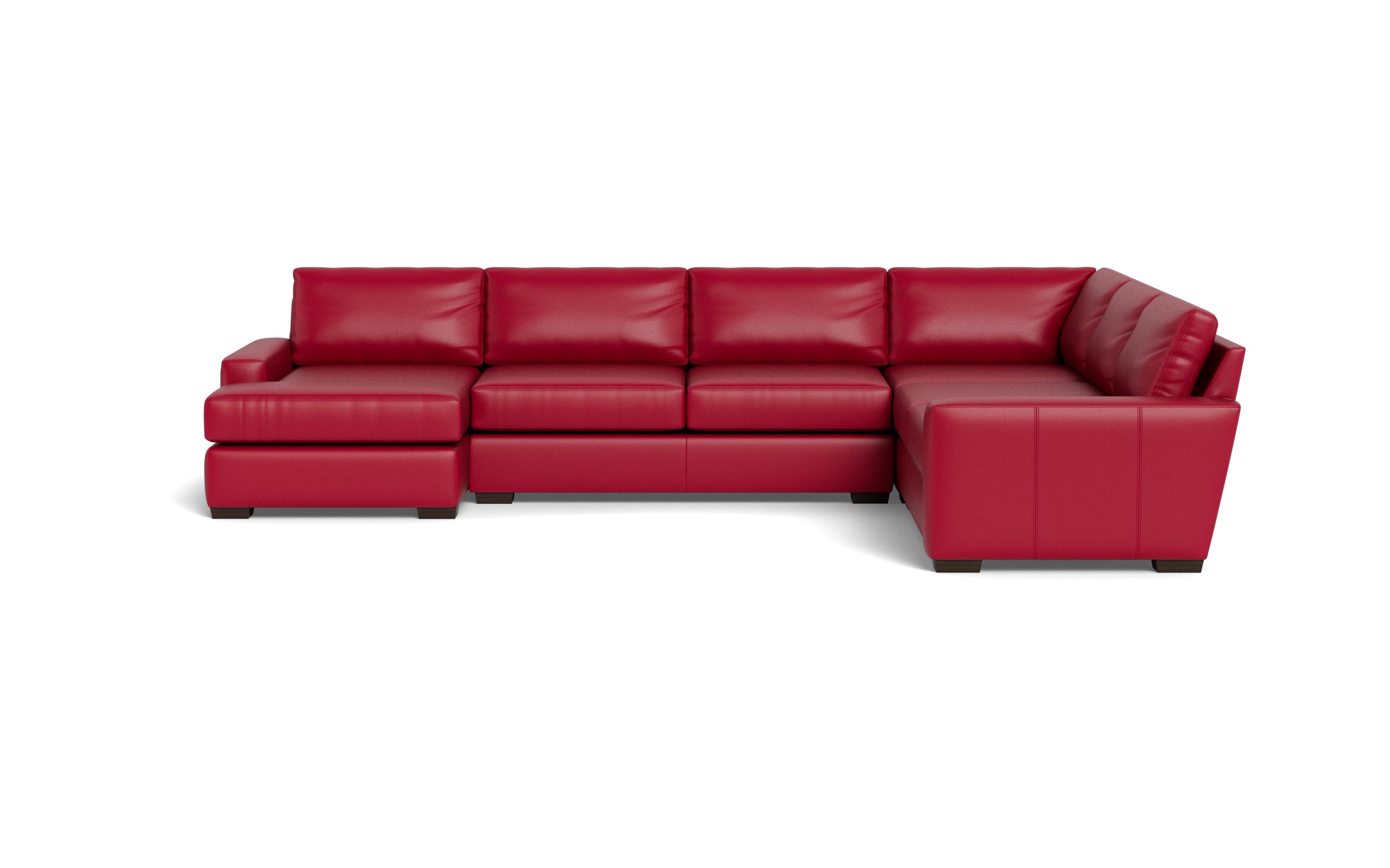 King Kai  Leather Corner Sectional With Left Chaise