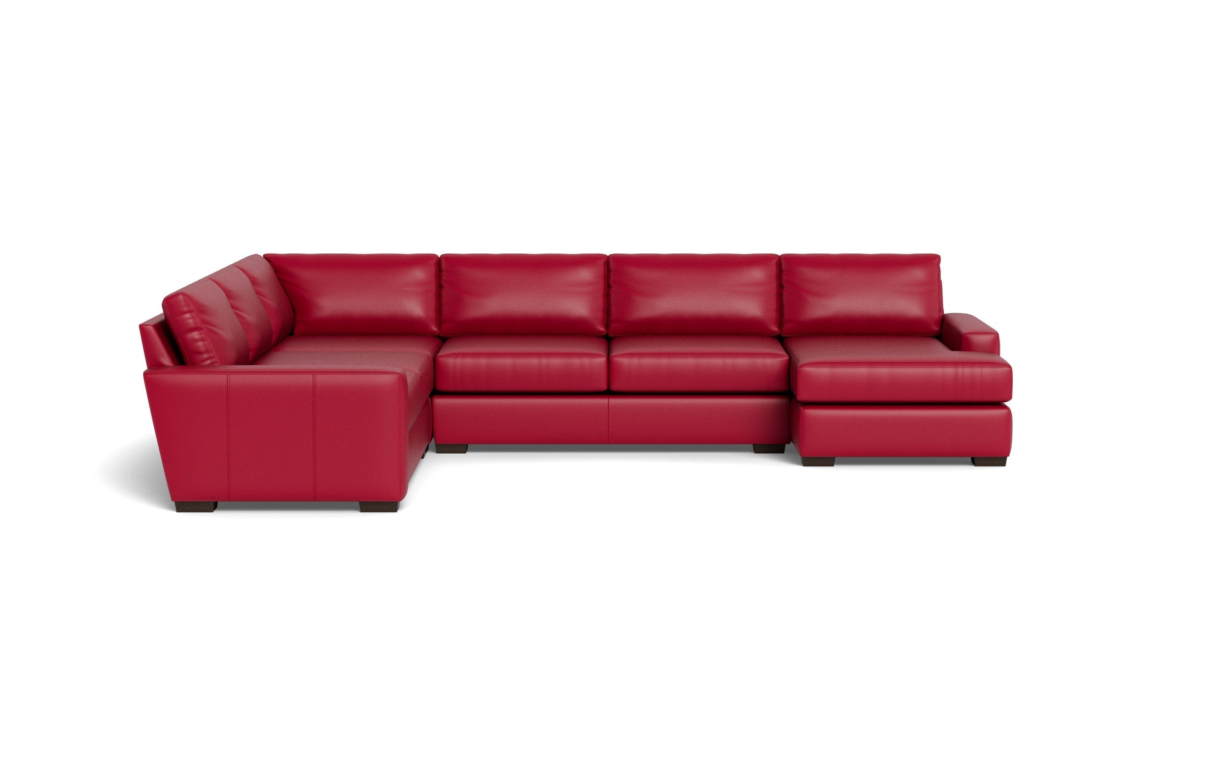 King Kai Leather Corner Sectional With Right Chaise