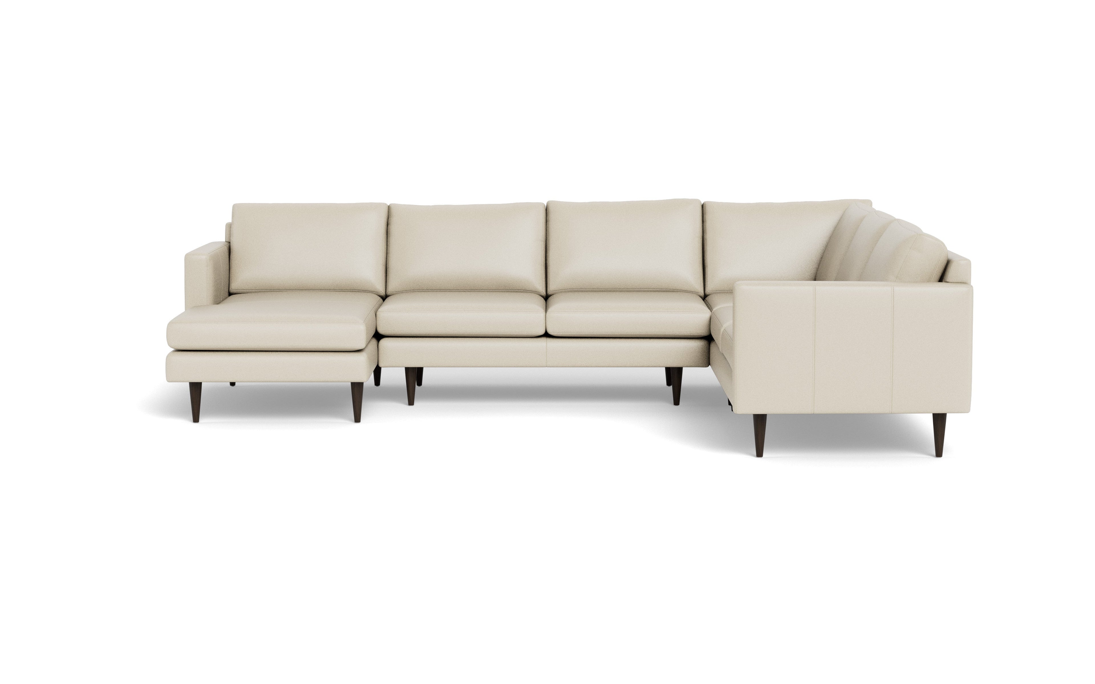 Maverick Leather Corner Sectional With Left Chaise