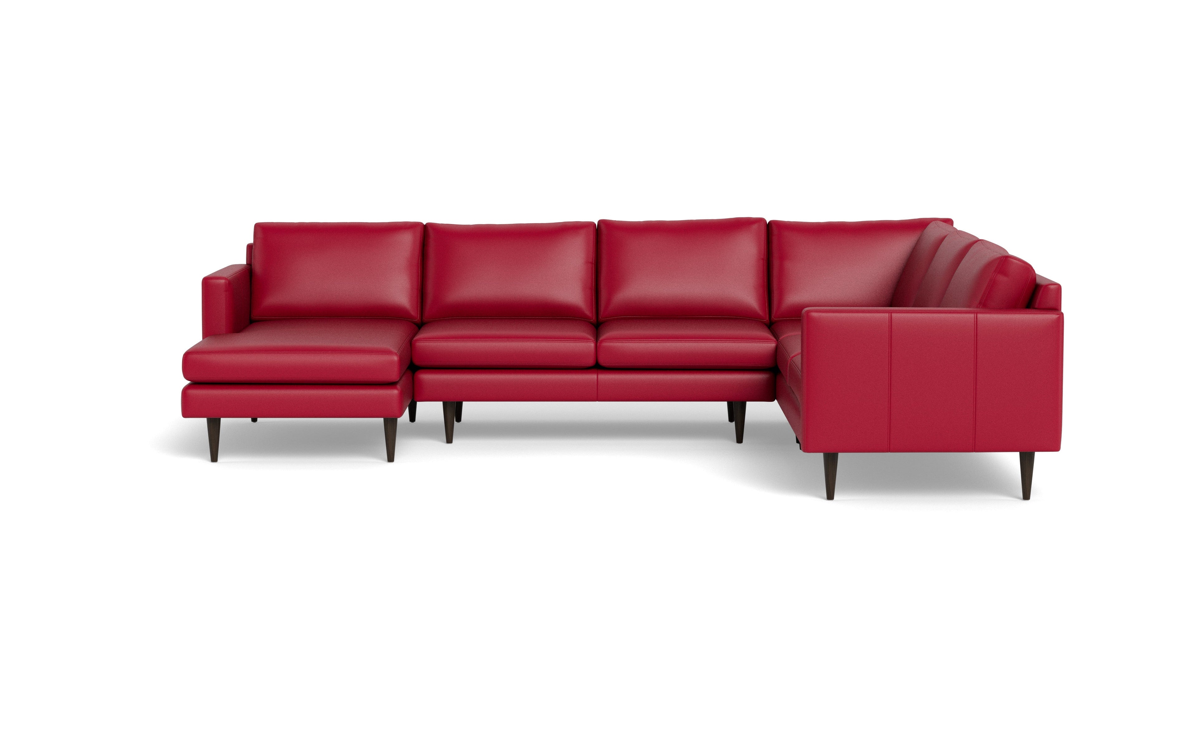 Maverick Leather Corner Sectional With Left Chaise