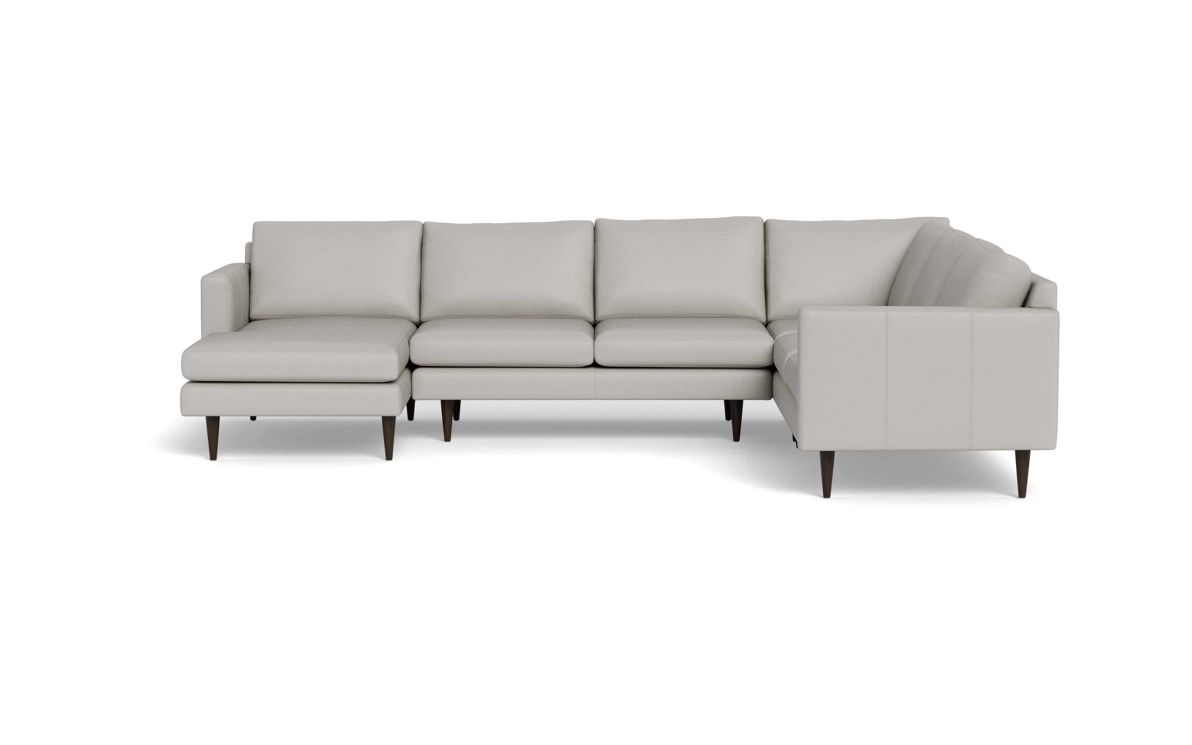 Maverick Leather Corner Sectional With Left Chaise