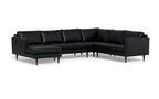 Maverick Leather Corner Sectional With Left Chaise
