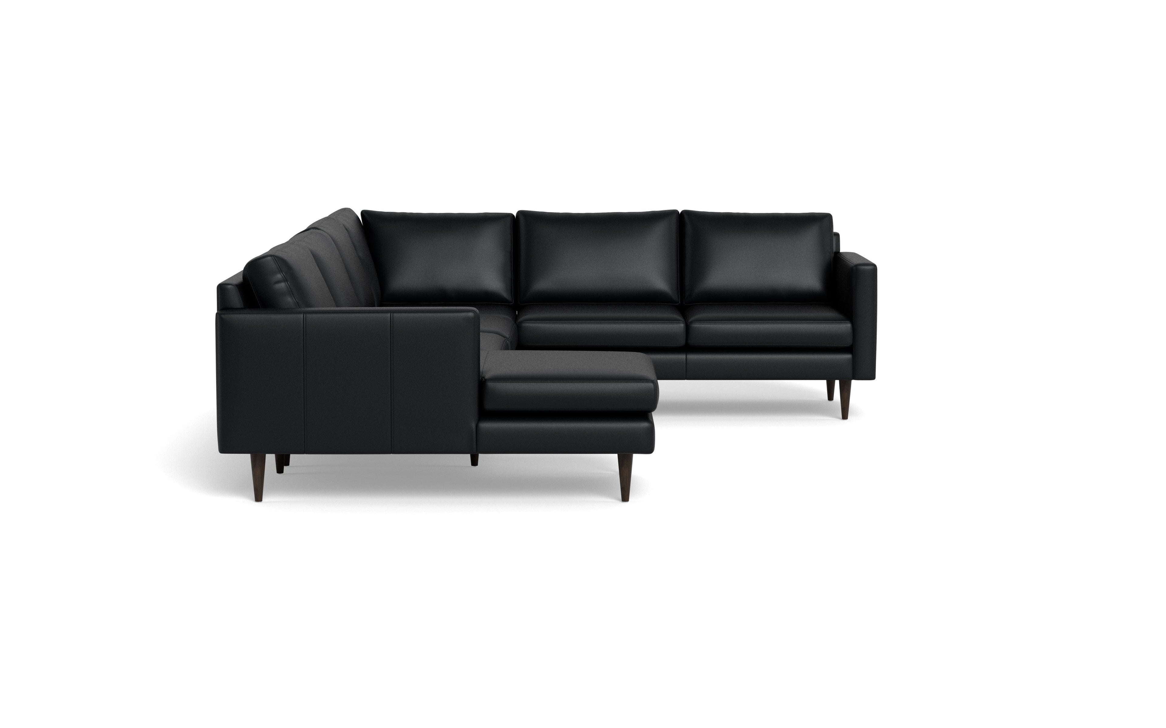 Maverick Leather Corner Sectional With Left Chaise