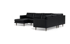 Maverick Leather Corner Sectional With Left Chaise