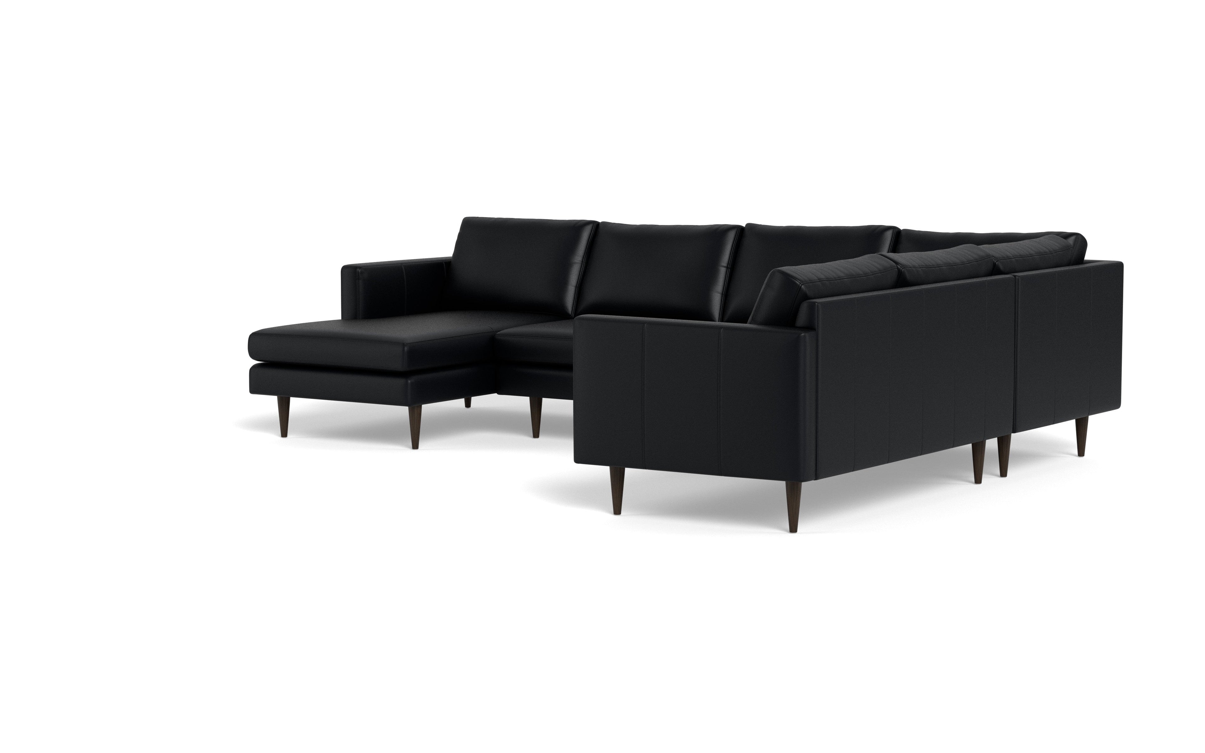 Maverick Leather Corner Sectional With Left Chaise