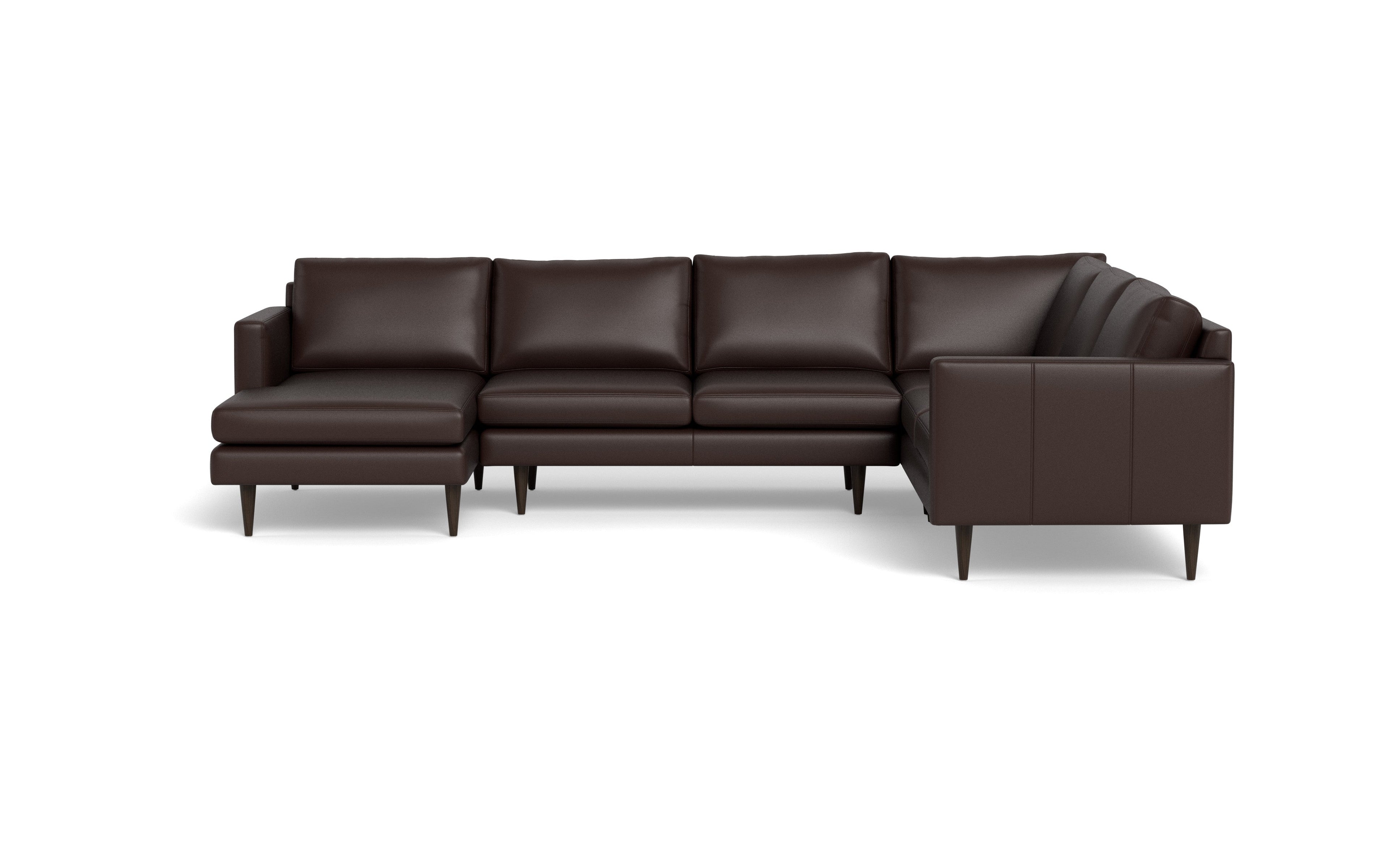 Maverick Leather Corner Sectional With Left Chaise