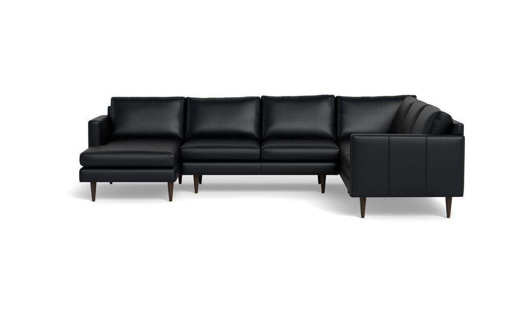 Maverick Leather Corner Sectional With Left Chaise