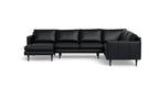 Maverick Leather Corner Sectional With Left Chaise