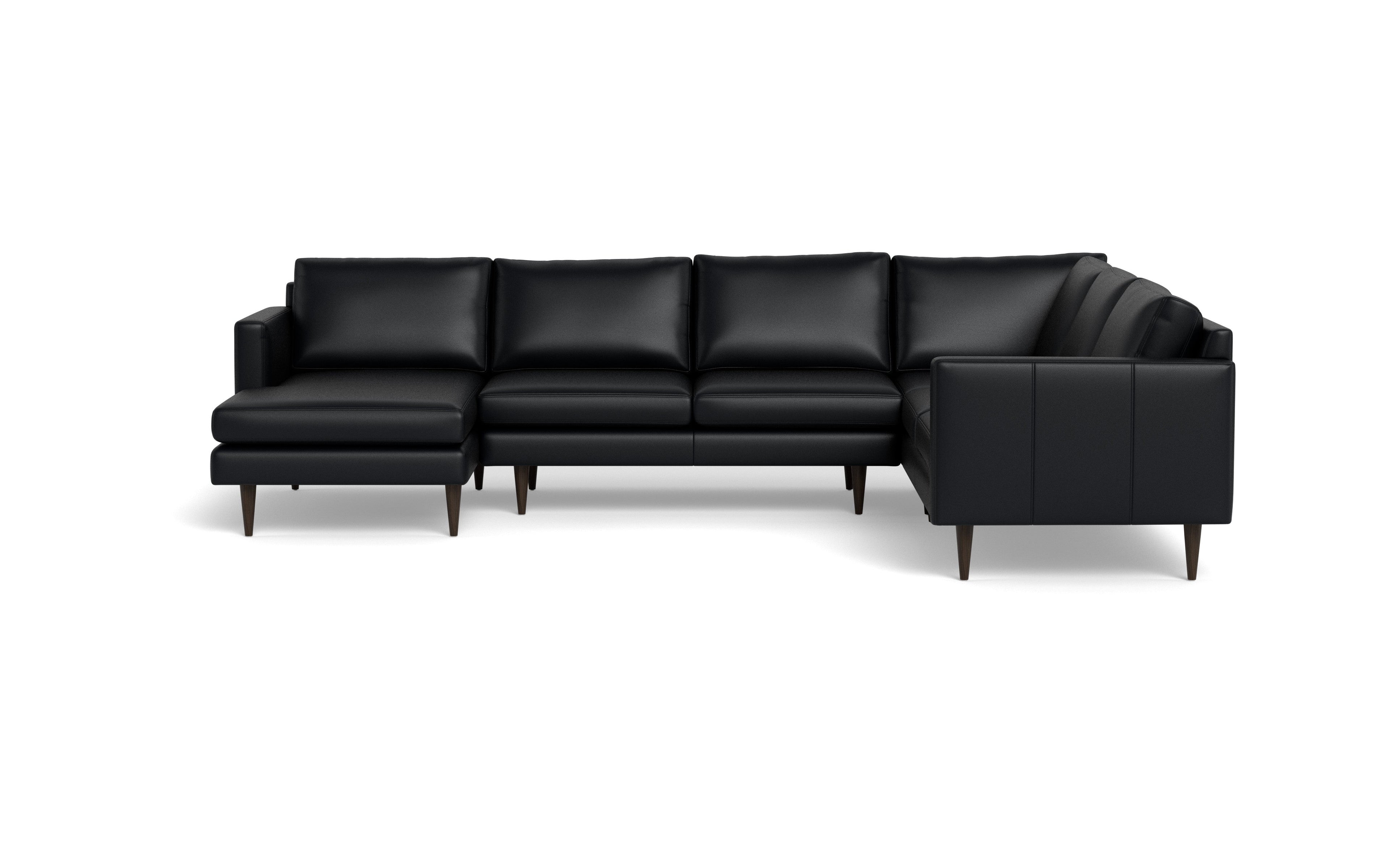 Maverick Leather Corner Sectional With Left Chaise