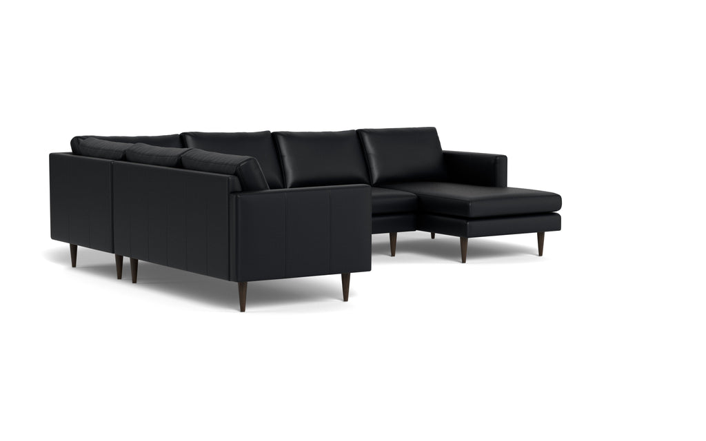 Maverick Leather Corner Sectional With Right Chaise