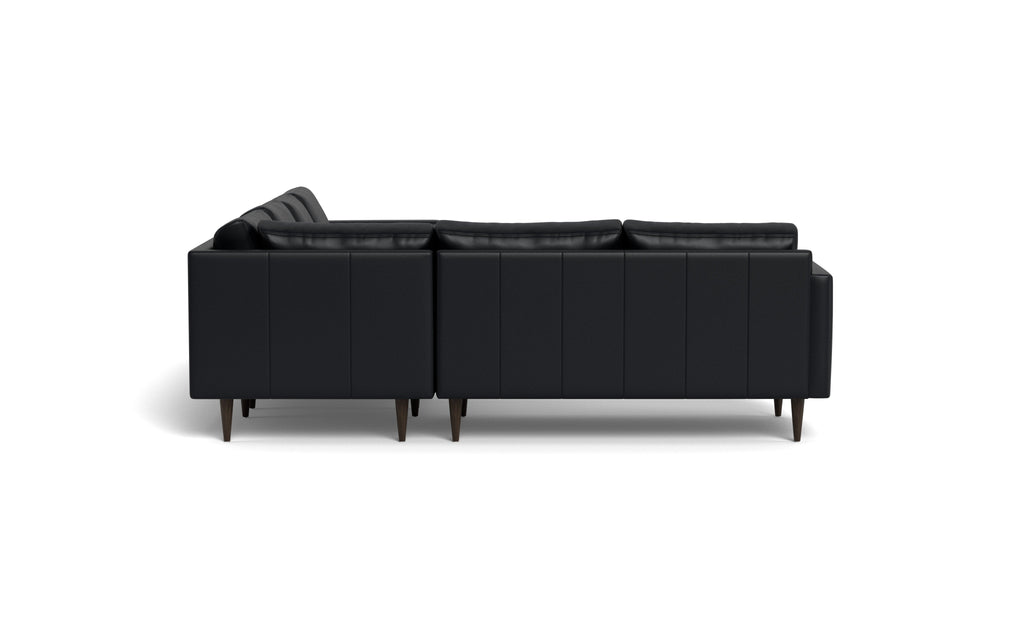 Maverick Leather Corner Sectional With Right Chaise