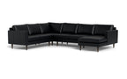 Maverick Leather Corner Sectional With Right Chaise