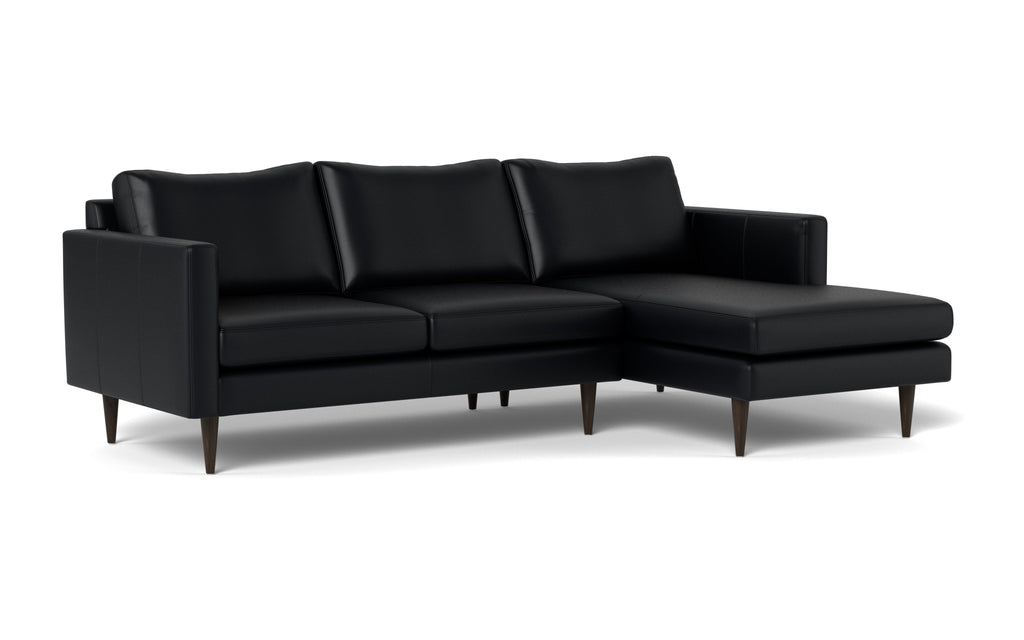 Maverick Leather Right Chaise Sectional