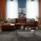 Maverick Leather Left Chaise Sectional