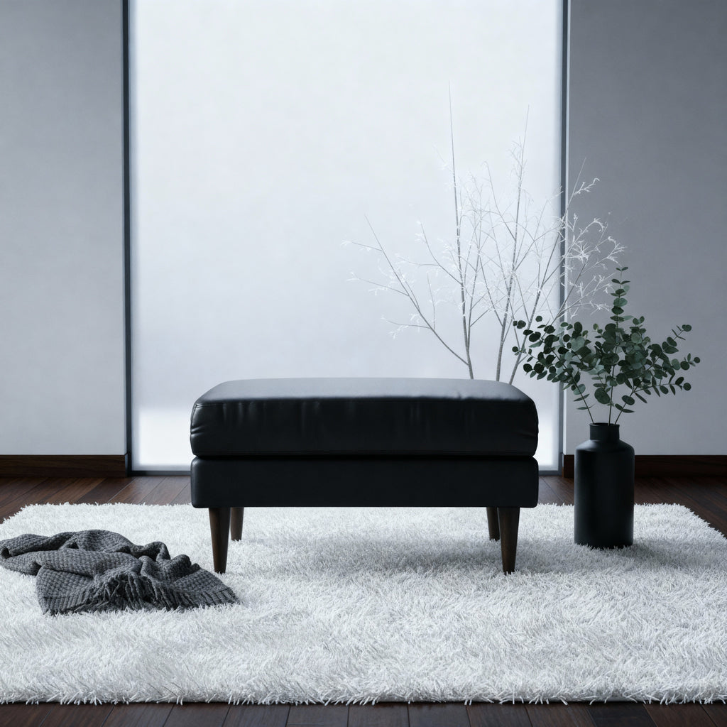 Maverick Leather Ottoman