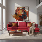 Maverick Leather Right Chaise Sectional