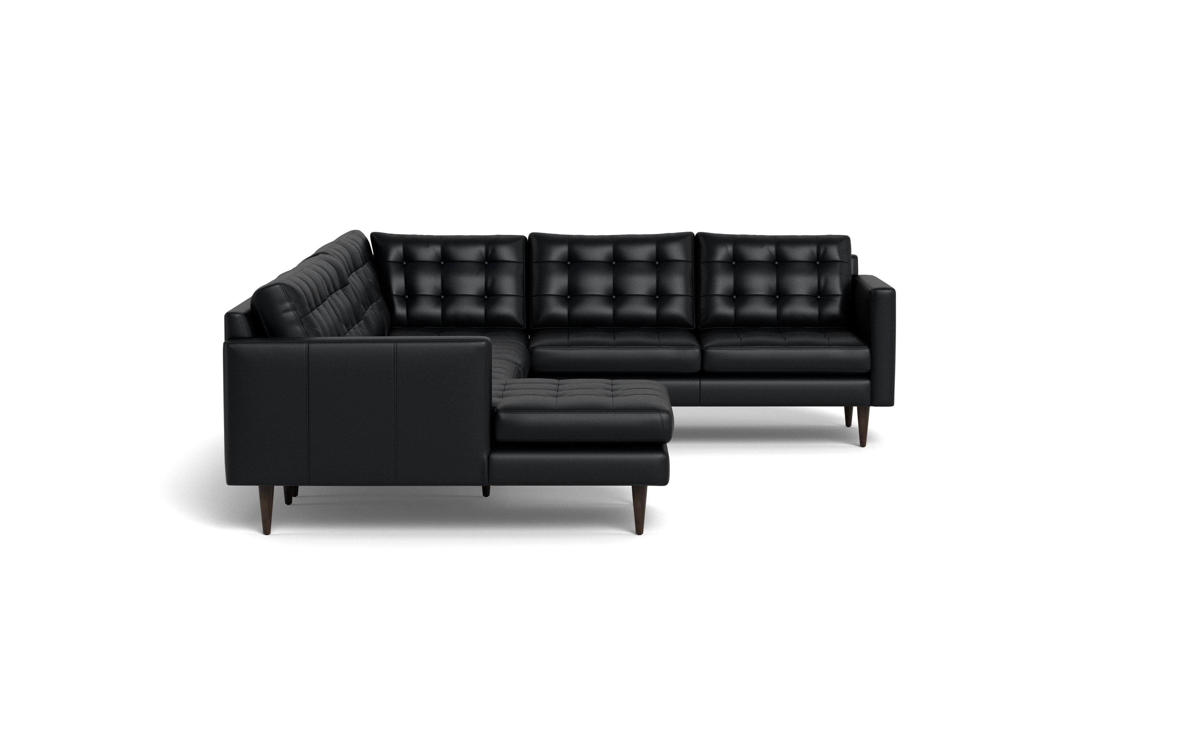 Oakley Leather Corner Sectional With Left Chaise