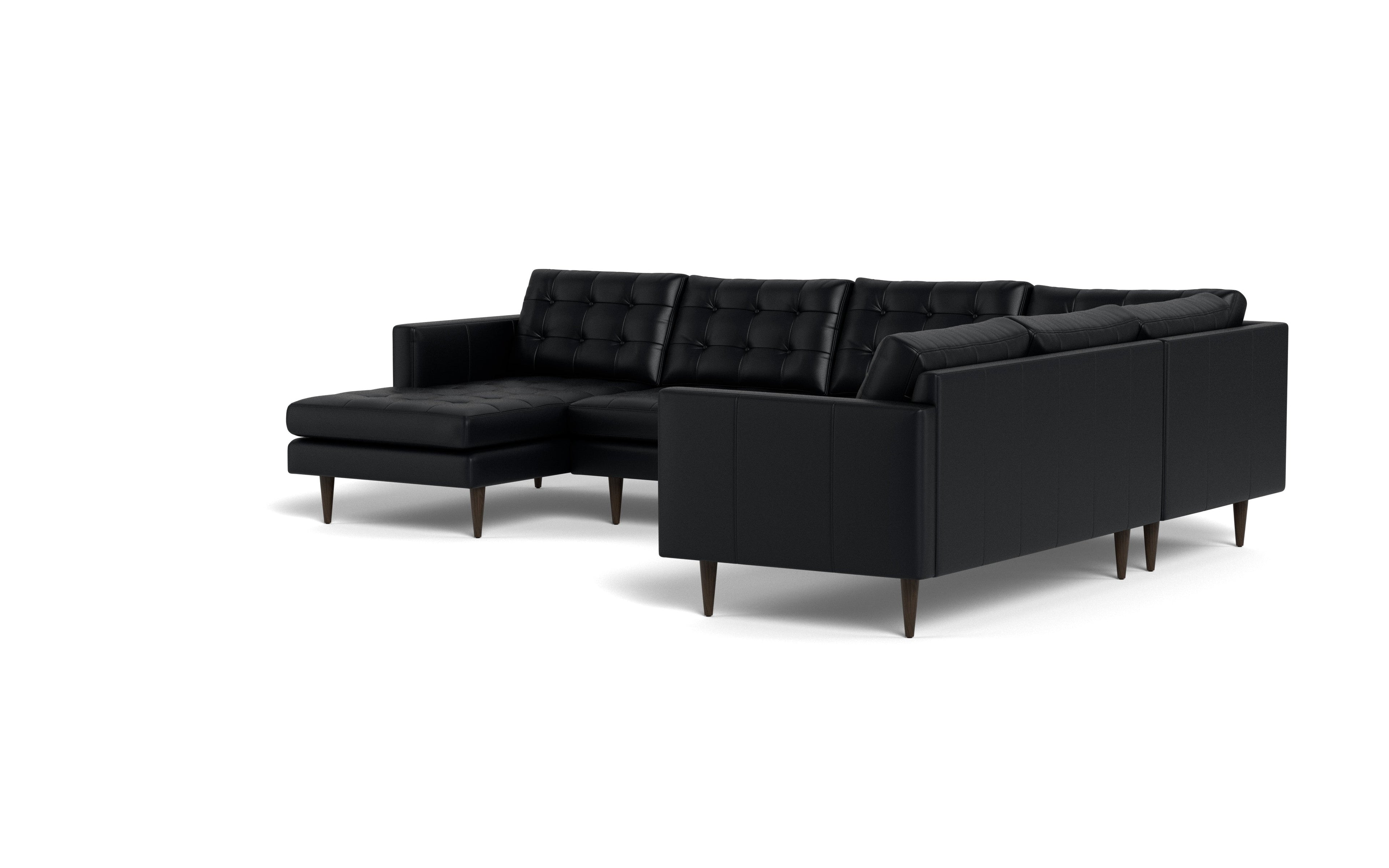 Oakley Leather Corner Sectional With Left Chaise