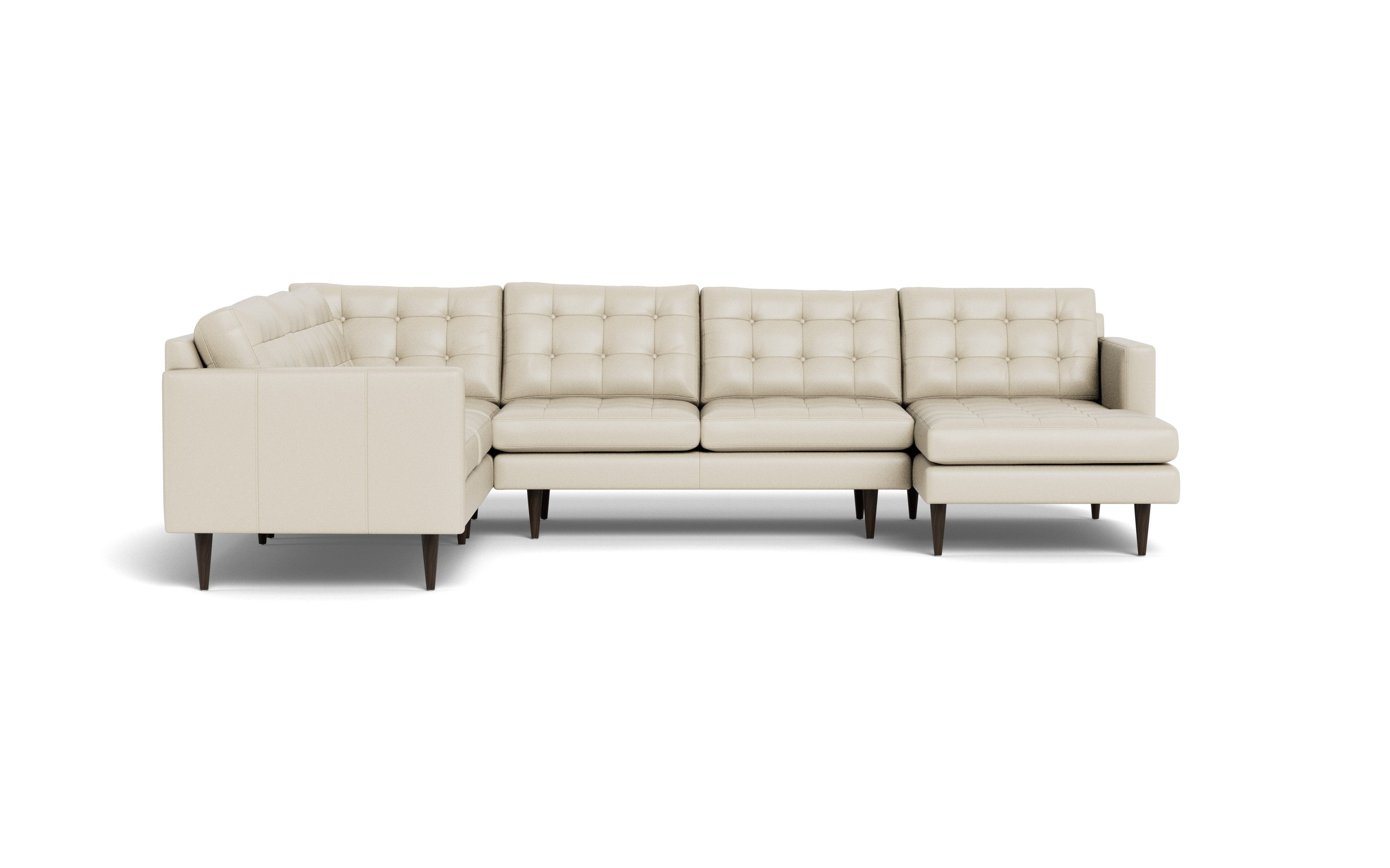Oakley Leather Corner Sectional With Right Chaise