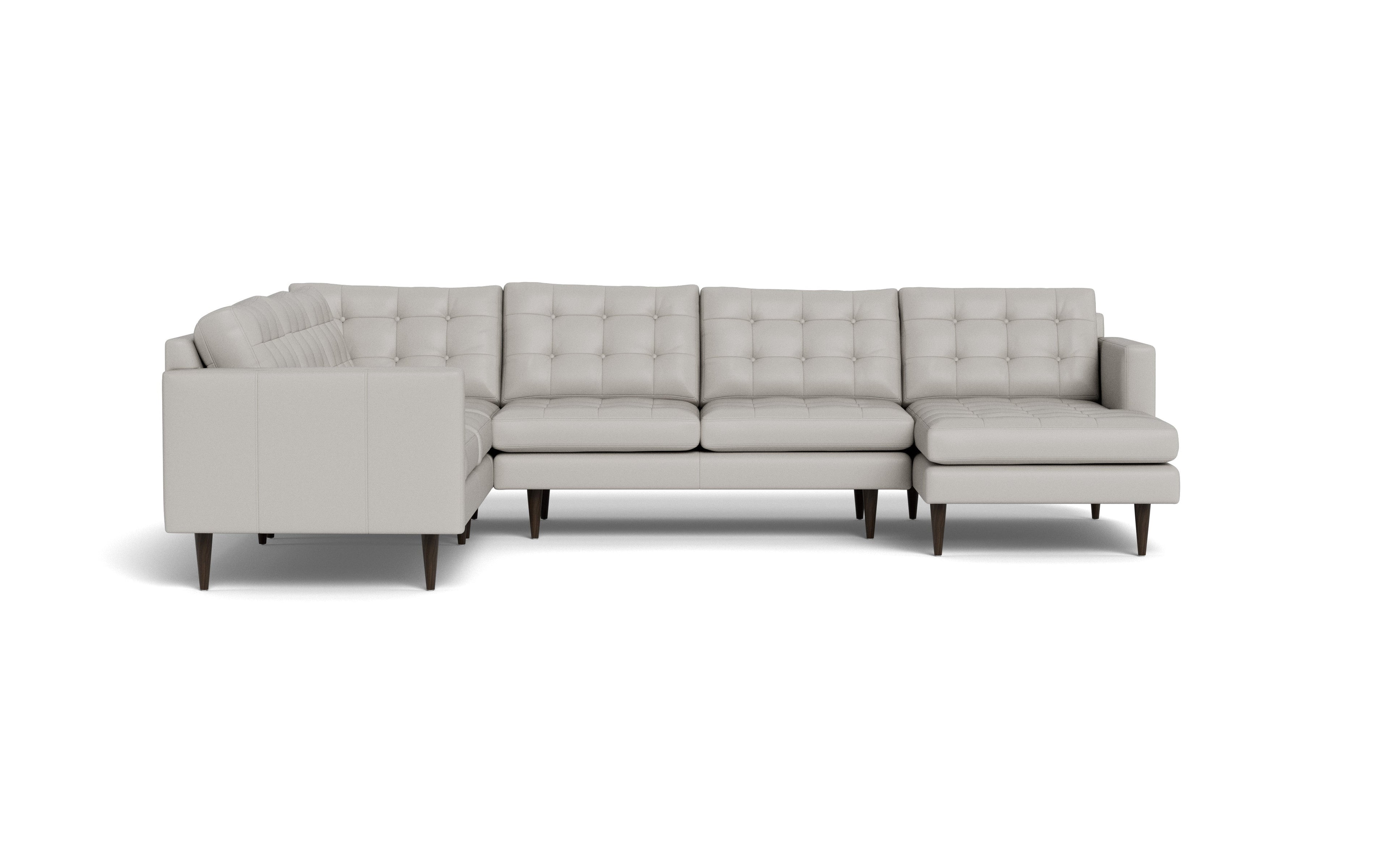 Oakley Leather Corner Sectional With Right Chaise