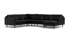 Oakley Leather Corner Sectional With Right Chaise