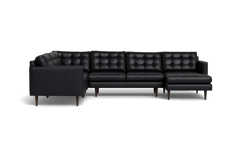 Oakley Leather Corner Sectional With Right Chaise
