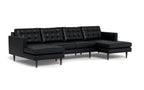 Oakley Leather Double Chaise Sectional