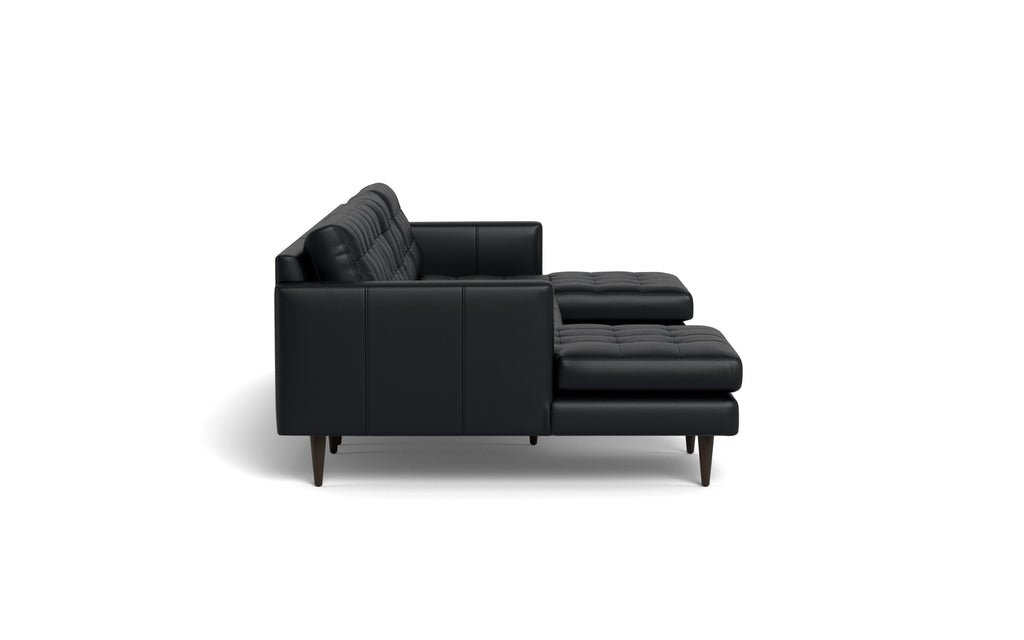 Oakley Leather Double Chaise Sectional