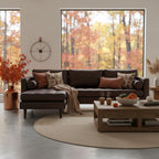 Ayden Leather Left Chaise Sectional