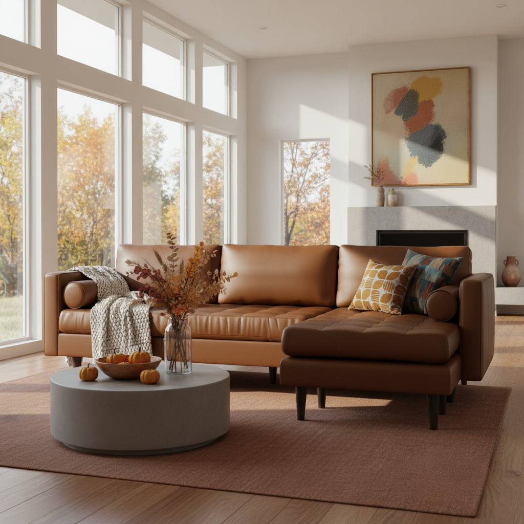 Ayden Leather Reversible Sofa Chaise