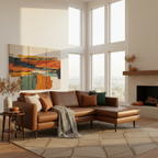 Maverick Leather Right Chaise Sectional